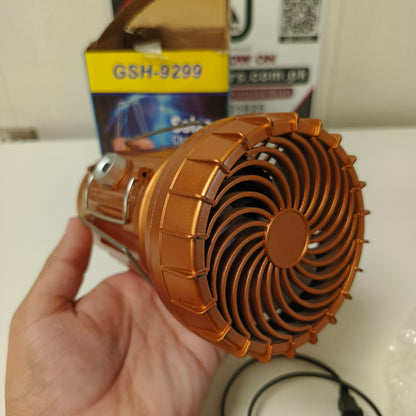 Solar Rechargable Fan + Light GSH 9299