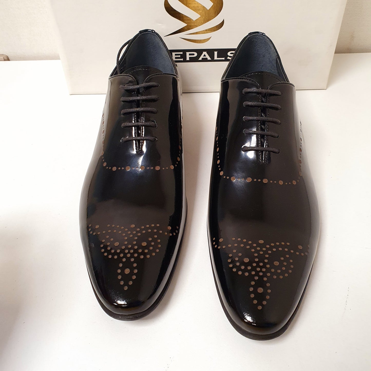 Seapals Black Design Leather Hand made Shoes Art # 72, 12950