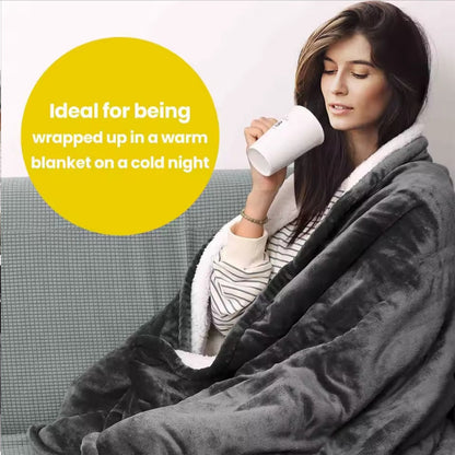 Electric Heating Blanket Fast Heating Flannel Blankets Temperature Adjustable Washable