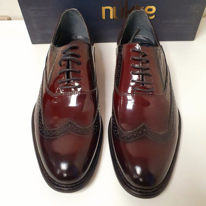 Vintage Antique Style Hand Made Shoes Maroon Black art # 76, 12950