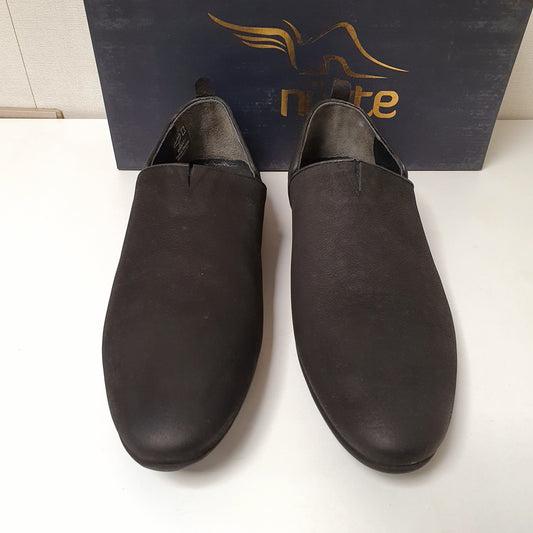 Hand Made Turkish Leather Black Shoes Art#0092