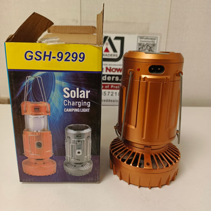 Solar Rechargable Fan + Light GSH 9299