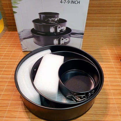 Spring Foam Baking Cake Pan Set pack of 3