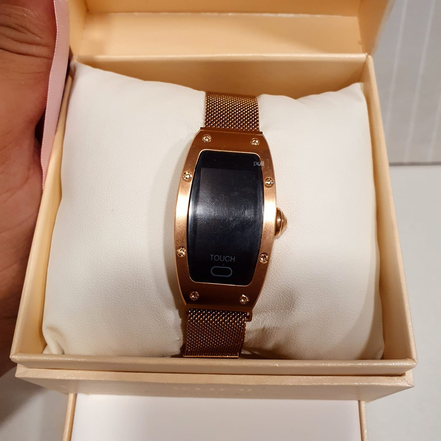 K 18 svarovski original crystals branded smart watch