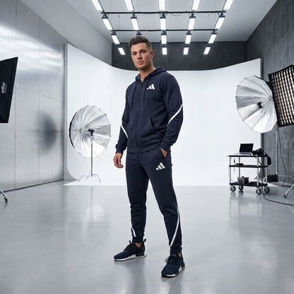 Blue Adidas Warm Track Suit, 3