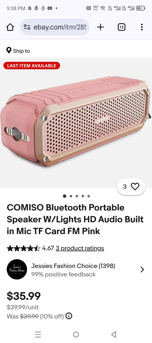 Comiso  Bluetooth Speaker 31550