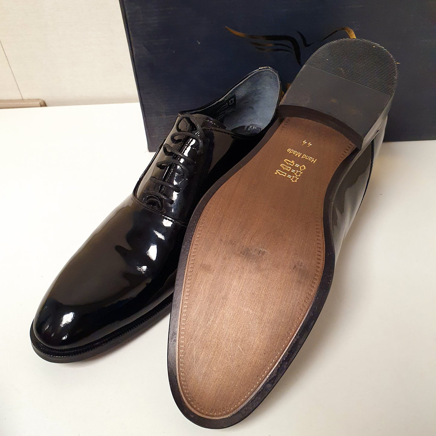 Black Leather Hand Made Shoes Shine Turkish Sepals Art # 77, 12950