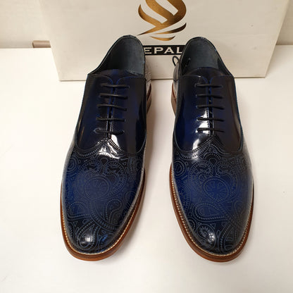 Hand Made Turkish Shoes by Sepals Blue Art # 53, 132950