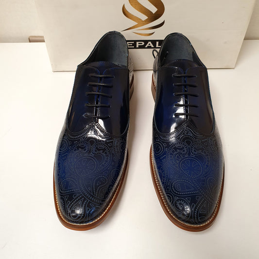 Hand Made Turkish Shoes by Sepals Blue Art # 53, 132950