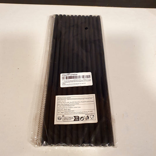 Long Reusable Straws pack of 12 with cleaning brush
