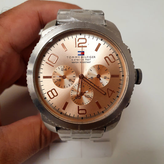 Tommy Hilfiger Rose gold Silver Watch, 16950