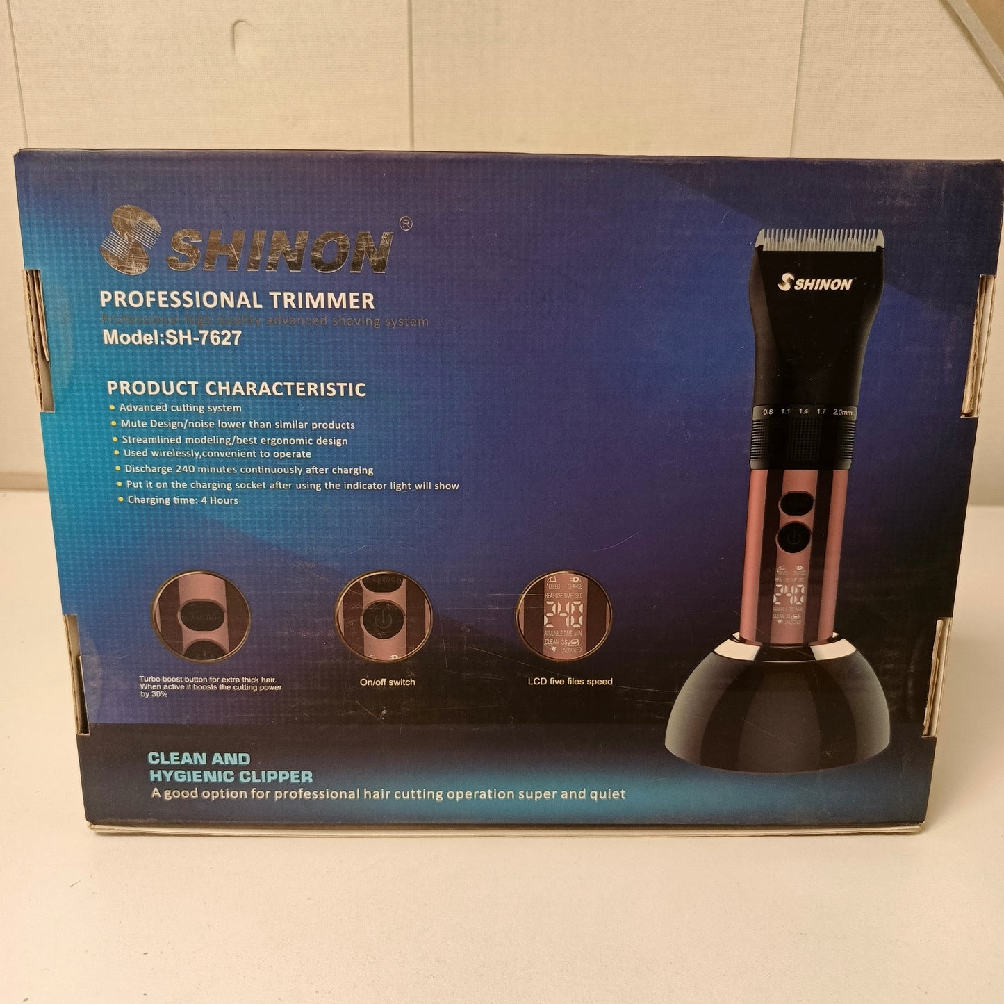 Professional High Quality Rechargeable Trimmer with Charging Dock and Multiple Combs