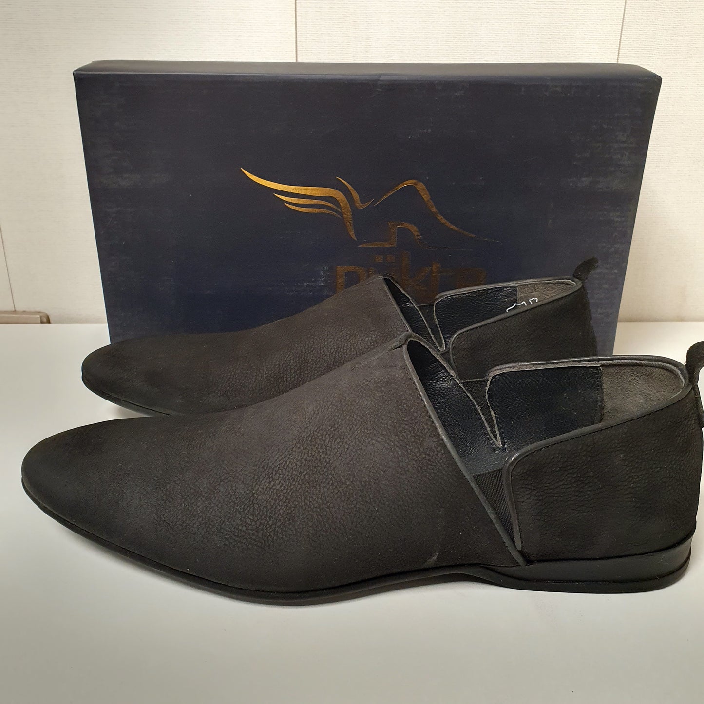 Hand Made Turkish Leather Black Shoes Art#0092