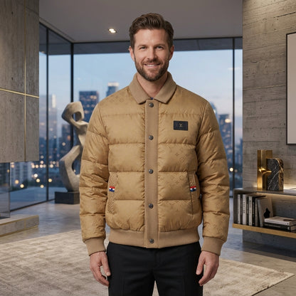 LV Mens Warm Jacket Brown