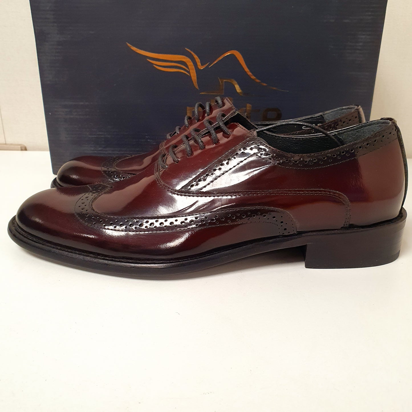 Vintage Antique Style Hand Made Shoes Maroon Black art # 76, 12950