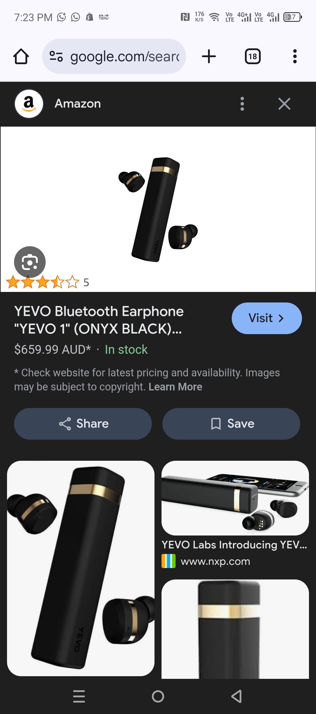 Yevo original branded ear Buds, 76350
