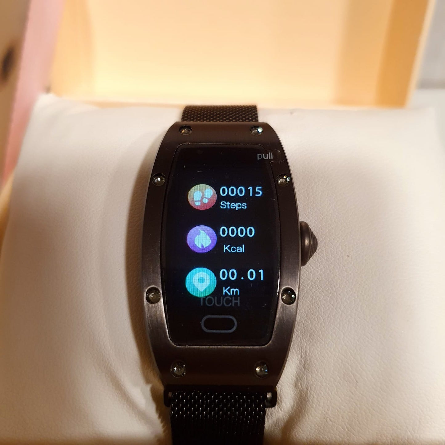 K 18 svarovski original crystals branded smart watch