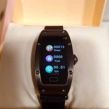 K 18 svarovski original crystals branded smart watch
