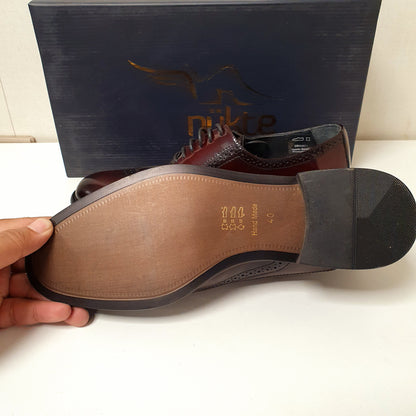 Vintage Antique Style Hand Made Shoes Maroon Black art # 76, 12950