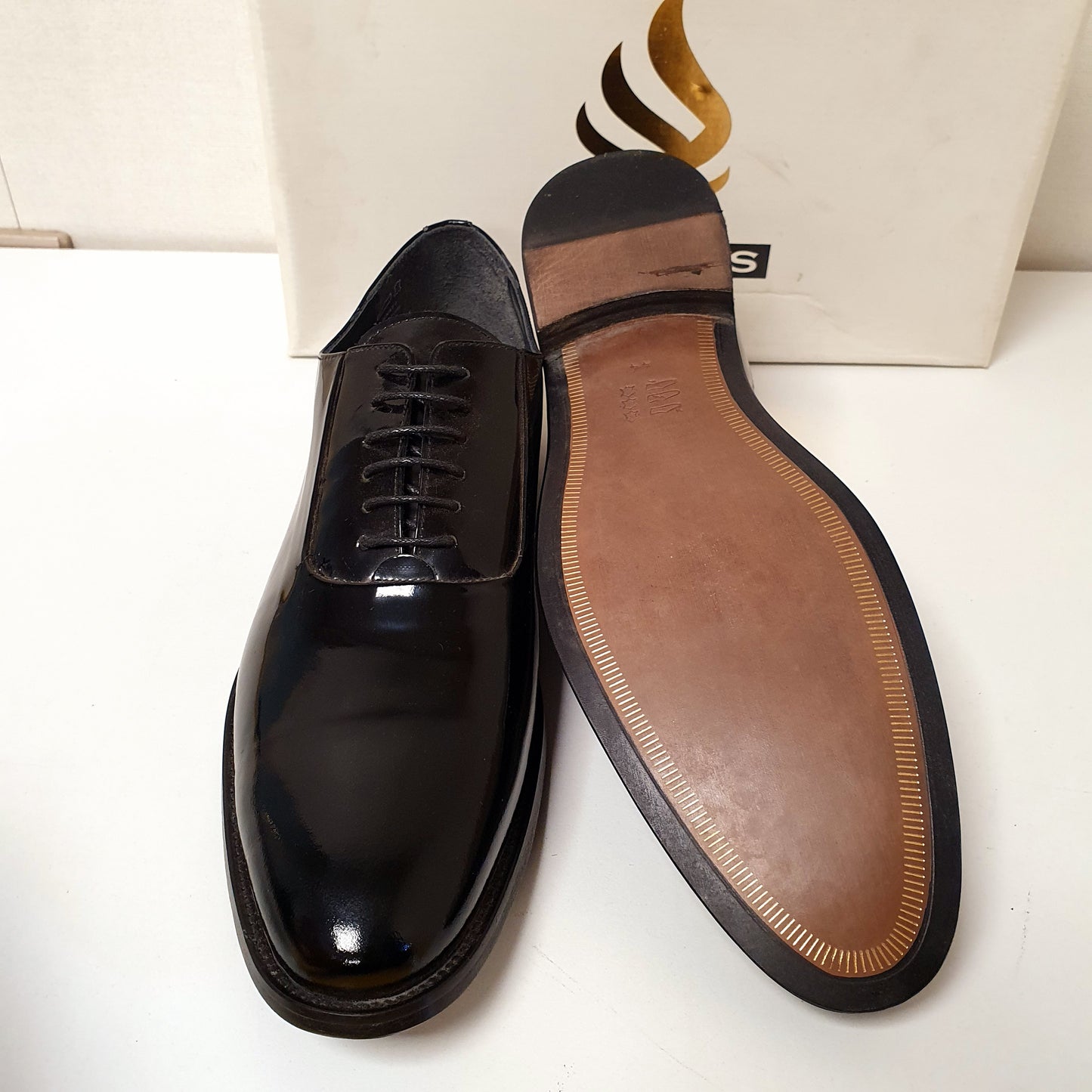 Black Tessels Style Hand Made Leather Shoes by Seapals Art # 82, 12950