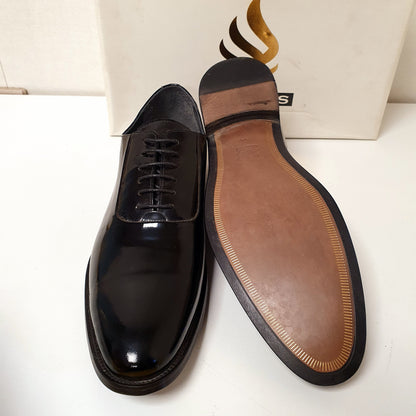 Black Tessels Style Hand Made Leather Shoes by Seapals Art # 82, 12950