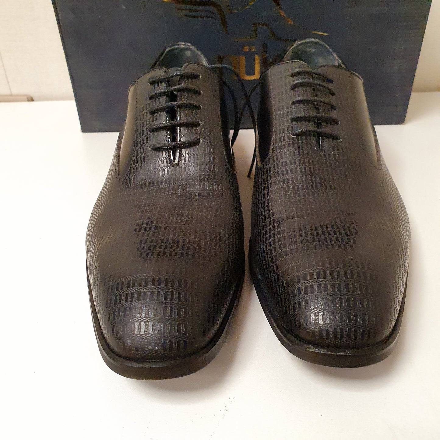 Hand Made Nukte Leather Shoes Black Art # 74, 12950