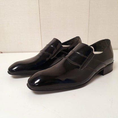 Black Hand Made Shoes By Turkish Leather Vintage Style Art # 81, 12950