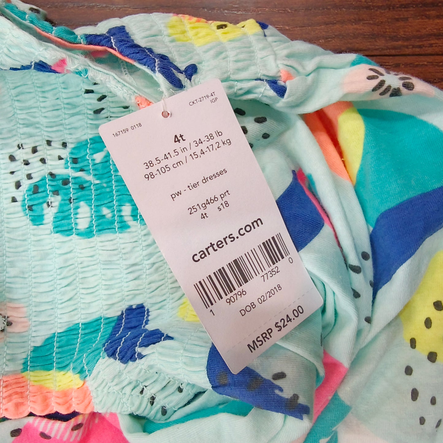 Carters girls summer frock 4 to 5 years