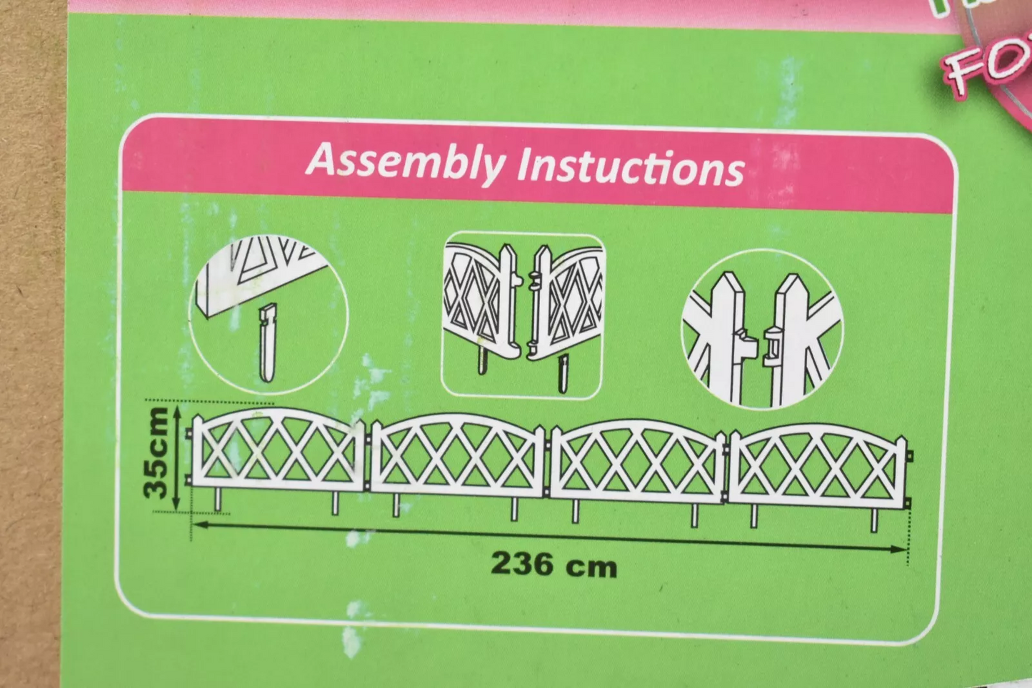 Plastic Fence Pack of 4