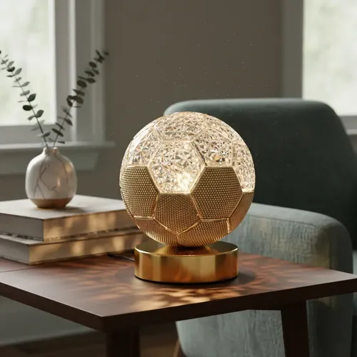 Led Crystal Lamp Football Style, 121450
